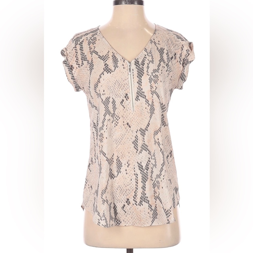 Express Cap Sleeve Snake Print Blouse XS